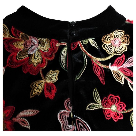 Anthropologie Eva Franco Black Velvet Sutton Top Size M - Picture 6 of 14